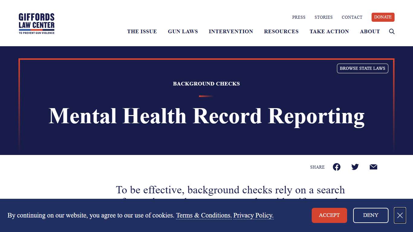 Mental Health Reporting GIFFORDS