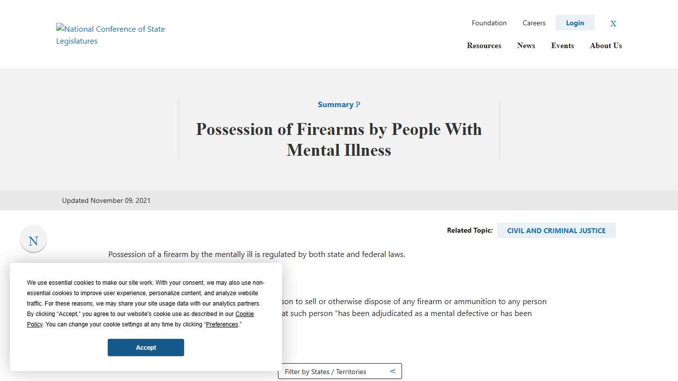 Possession of Firearms by People With Mental Illness