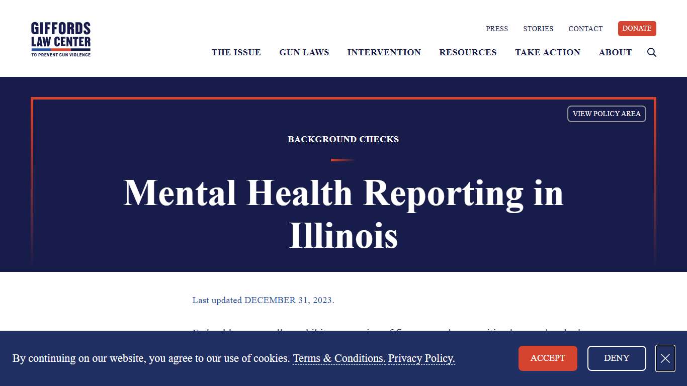 Mental Health Reporting Laws in Illinois Giffords